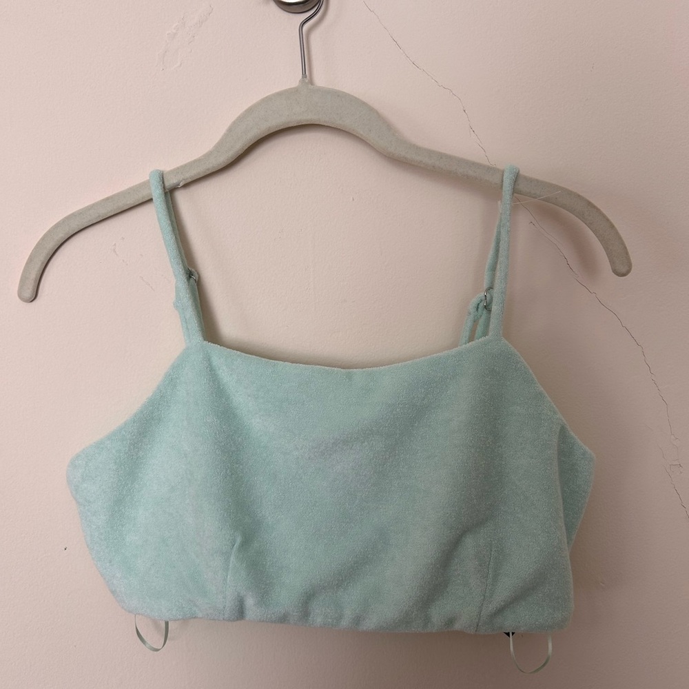 NWT 7 FOR ALL MANKIND Mint Crop Top xs
